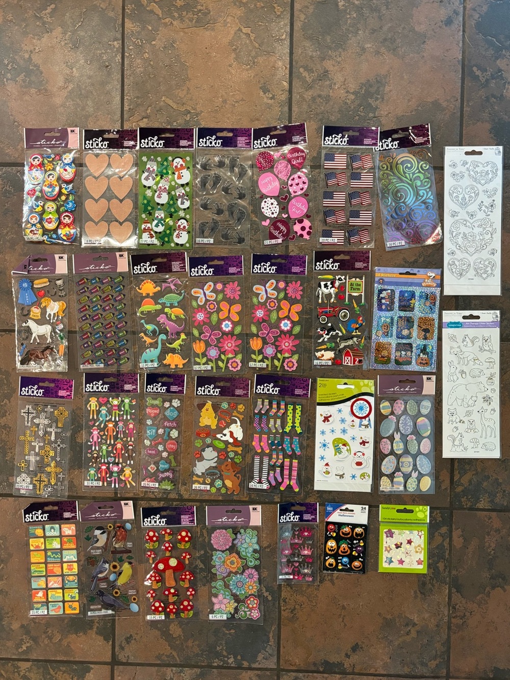 Assorted Decorative Sticker Pack - Multi-Color #5
